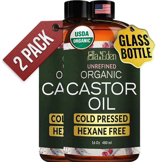 Organic Castor Oil – 16 Fl Oz Glass Bottle