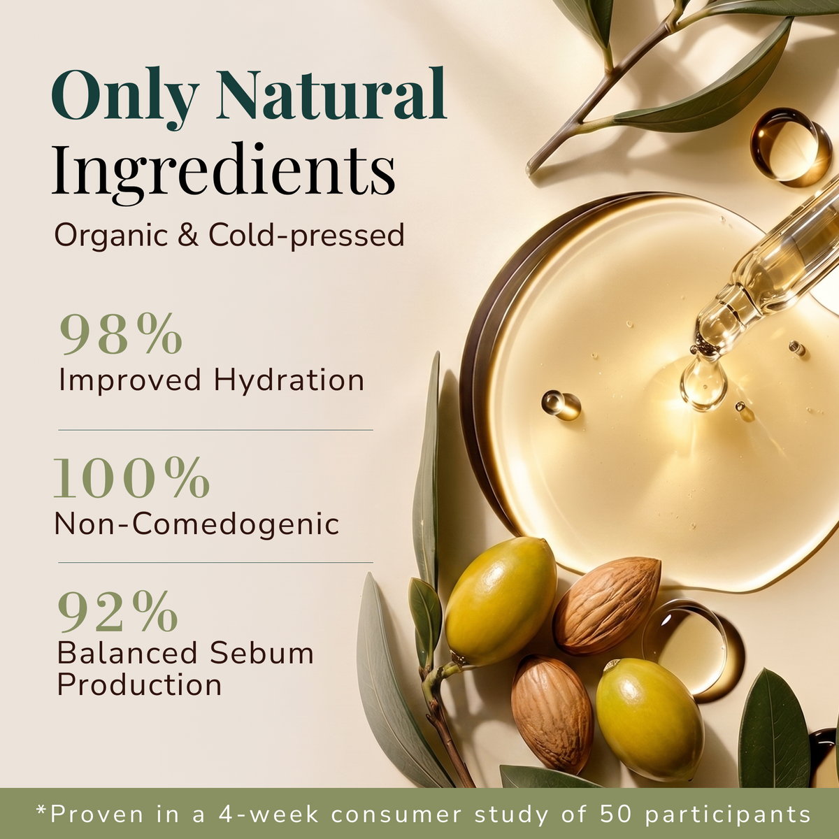 Ella & Eden Organic Argan Oil Of Morocco - 100% Pure Cold-Pressed, 8 Oz USDA Certified Unrefined Moroccan Argan Oil for Hair, Face & Skin, Fast-Absorbing & Non-Greasy, Food-Grade Plastic Bottle