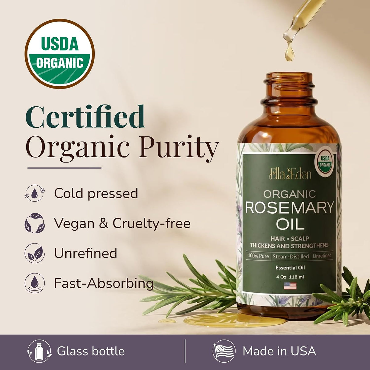 Ella & Eden Organic Rosemary Oil – image 2