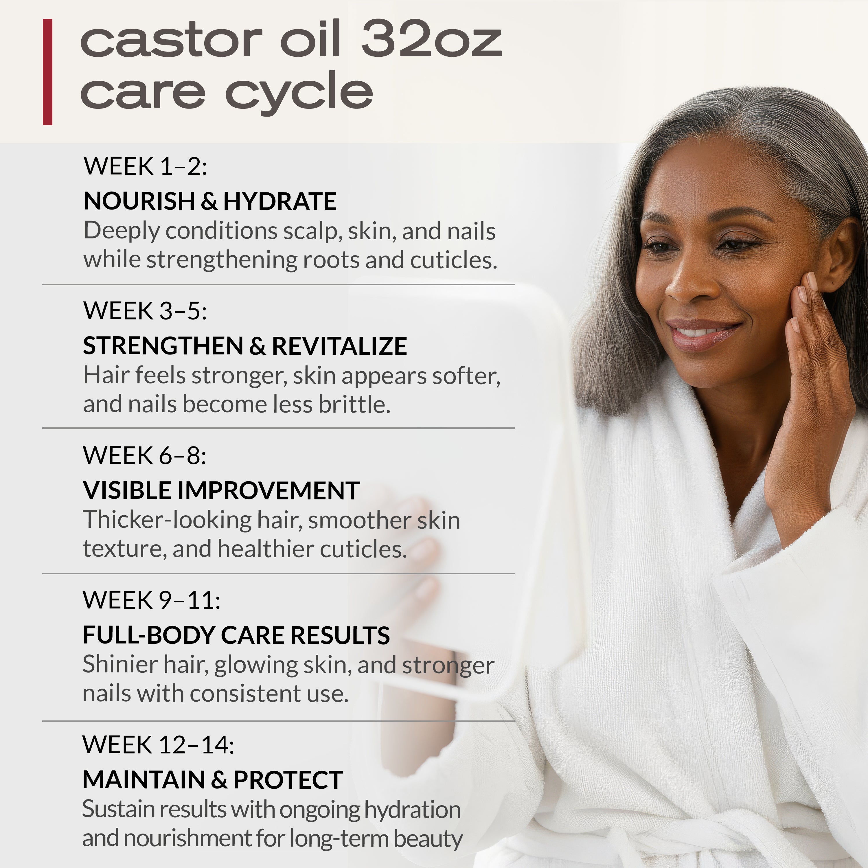 Pure Castor Oil 32oz, cold pressed