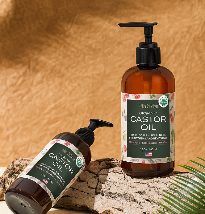 Pure Castor Oil 16oz, cold-pressed