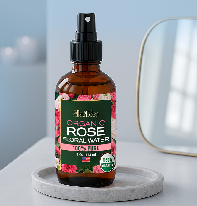 Organic Rose Water Spray 4 Fl Oz