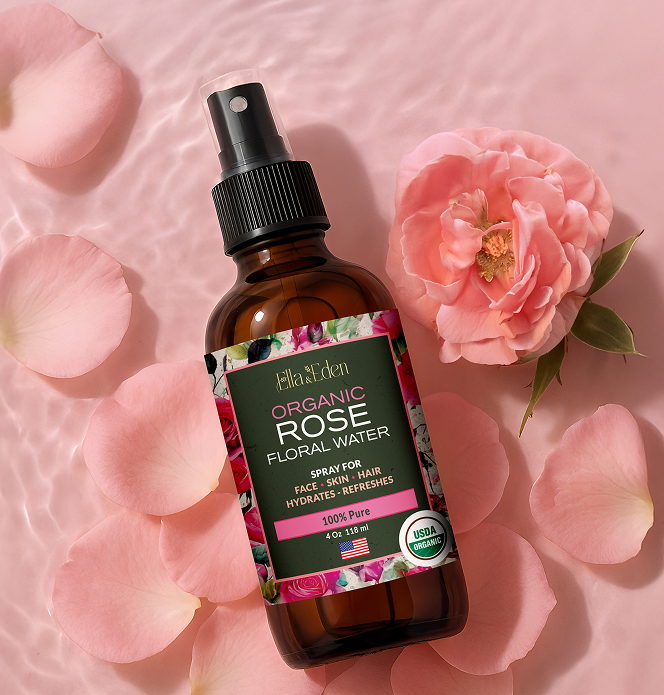 Organic Rose Water Spray 4 Fl Oz