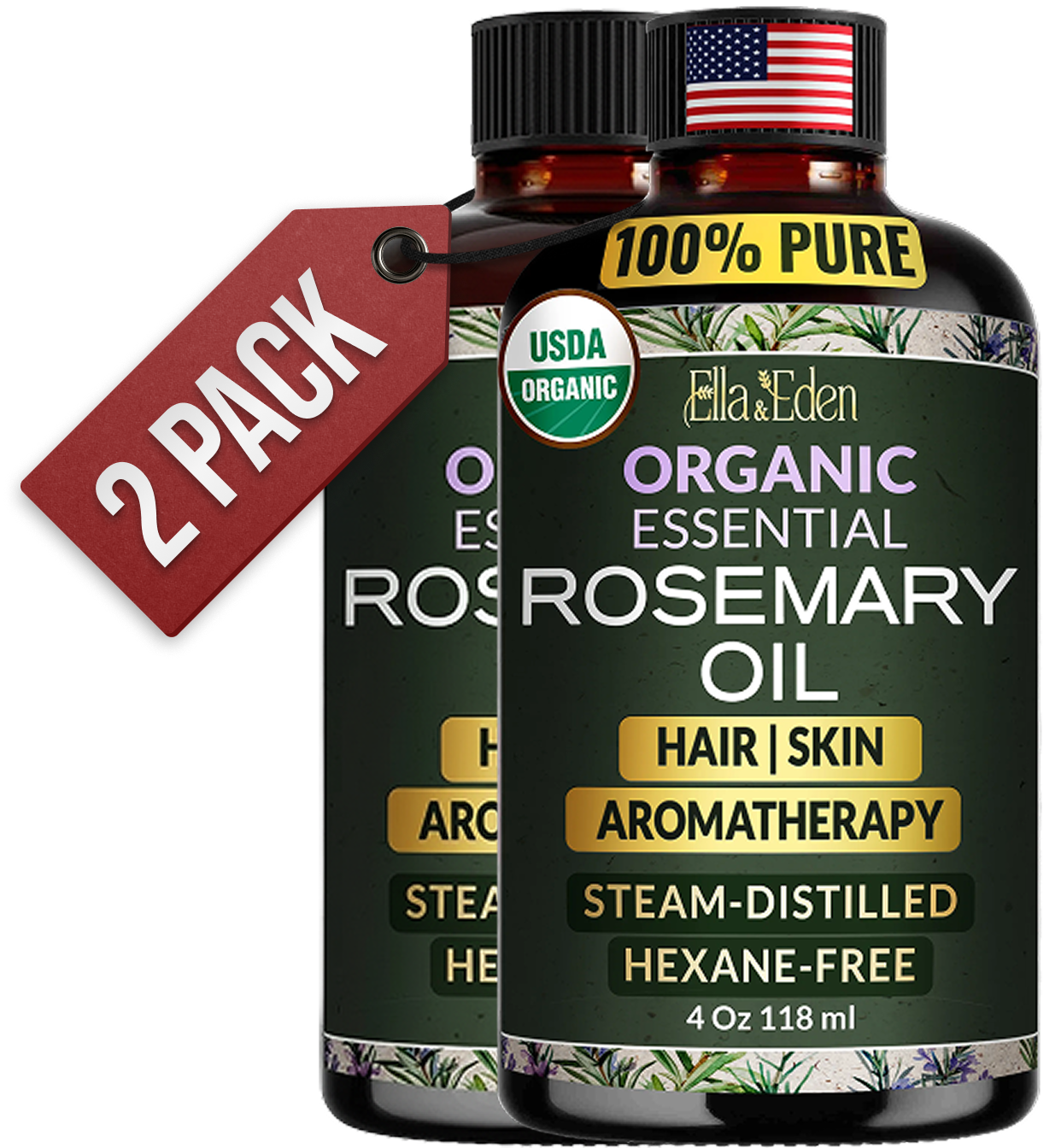 Pure Rosemary Oil 4oz, steam-distilled