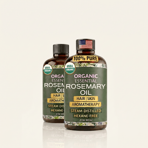 Organic Rosemary Oil - Pure, Steam-distilled, Hexane-Free