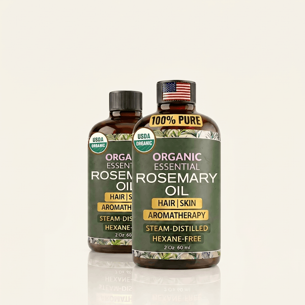 Organic Rosemary Oil - Pure, Steam-distilled, Hexane-Free
