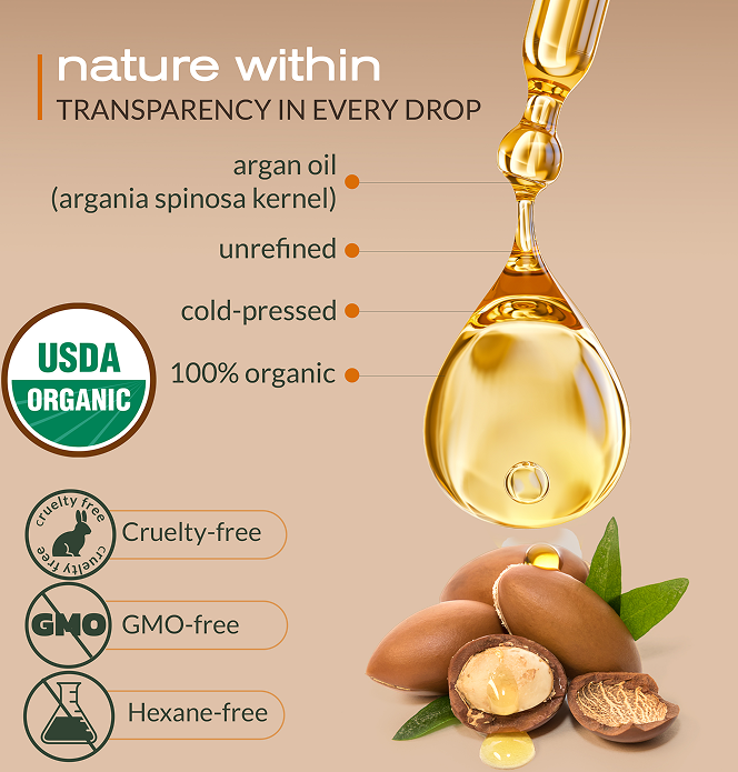 Pure Argan Oil 4oz, cold-pressed