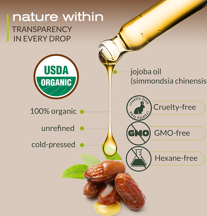 Pure Jojoba Oil 4oz, cold-pressed