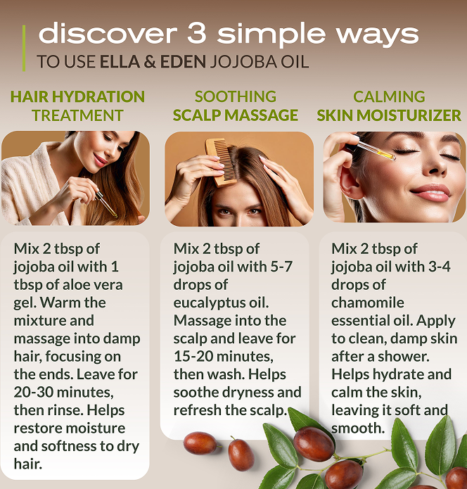 Pure Jojoba Oil 4oz, cold-pressed