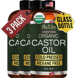 Organic Castor Oil – 16 Fl Oz Glass Bottle