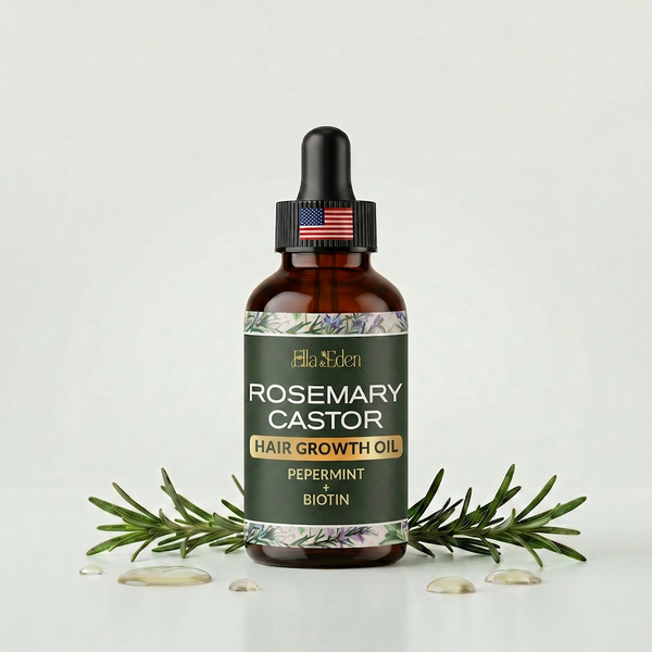 Hair Growth Oil with Rosemary, Castor, Peppermint & Biotin