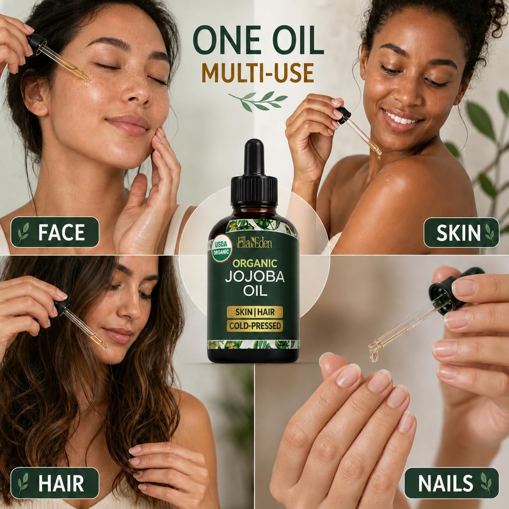 Organic Jojoba Oil – Cold-Pressed, 100% Pure — Ella & Eden