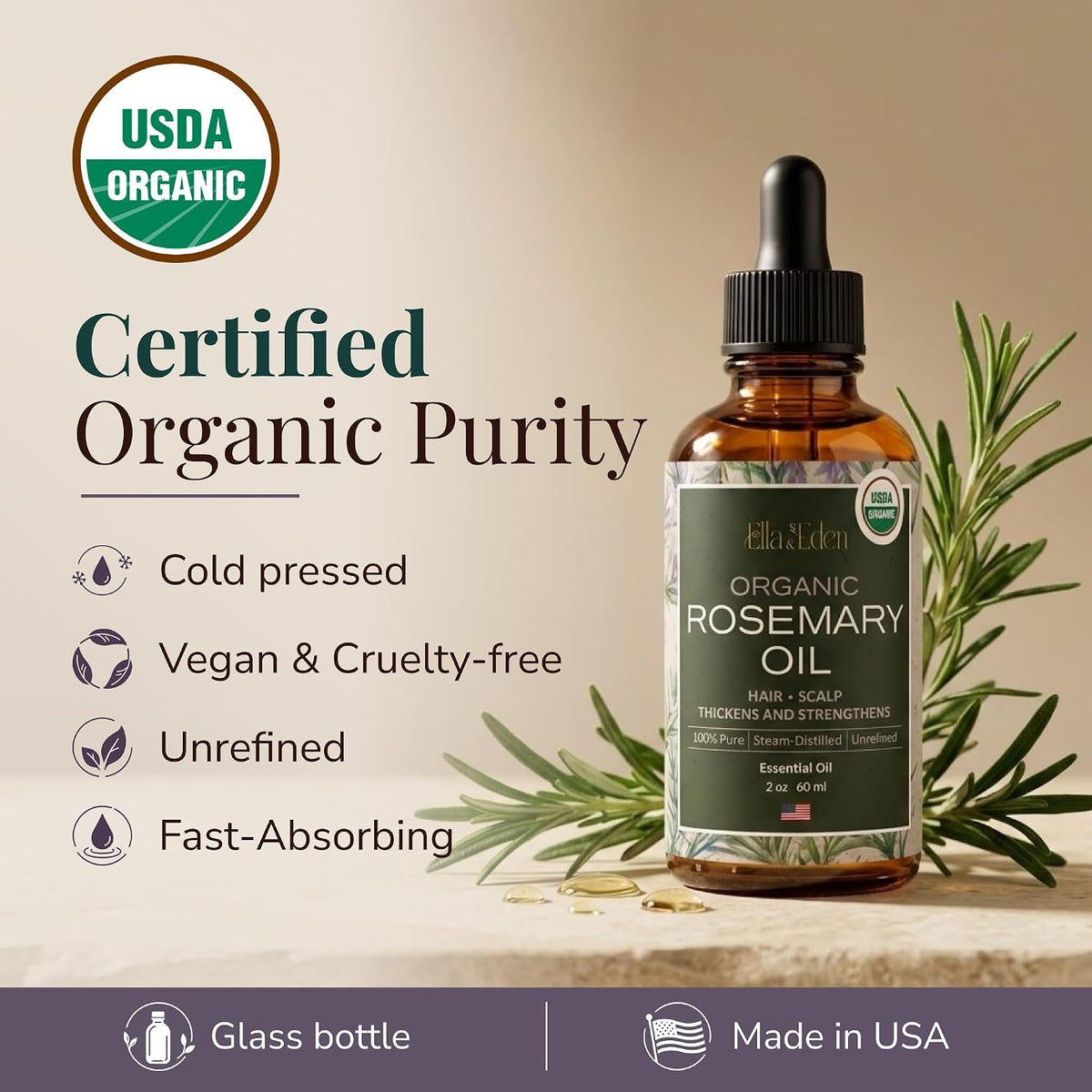 Ella & Eden Organic Rosemary Oil – image 3