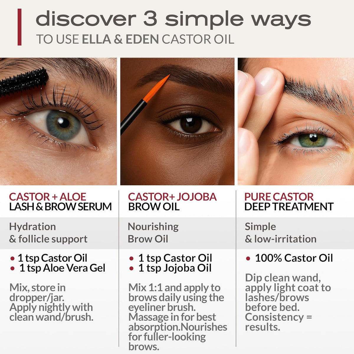 Ella & Eden Organic Castor Oil for Lashes & Brows – image 5