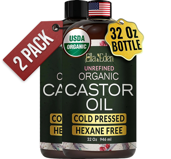 Pure Castor Oil 32oz, cold pressed - plastic bottle
