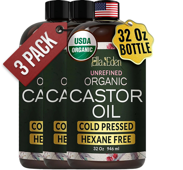 Pure Castor Oil 32oz, cold pressed - plastic bottle