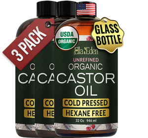 Organic Castor Oil – 32 Fl Oz Glass Bottle
