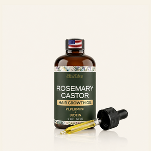Hair Growth Oil with Rosemary, Castor, Peppermint & Biotin