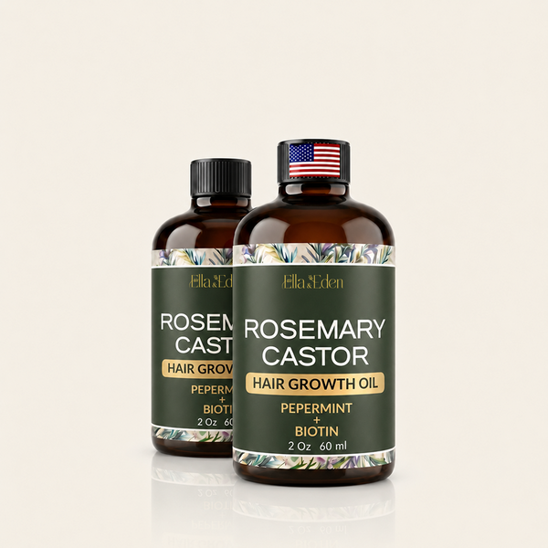 Hair Growth Oil with Rosemary, Castor, Peppermint & Biotin