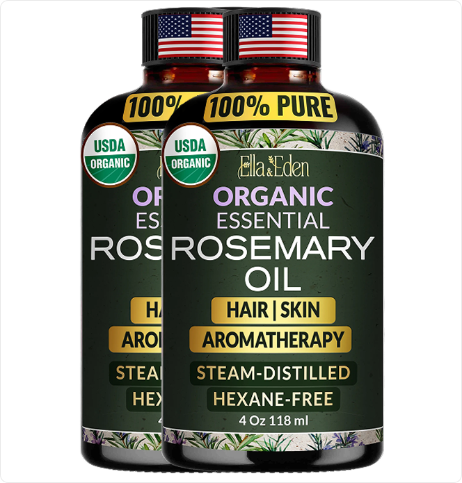 Hair Growth Oil with Rosemary, Castor, Peppermint & Biotin