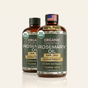 Organic Rosemary Oil - Pure, Steam-distilled, Hexane-Free