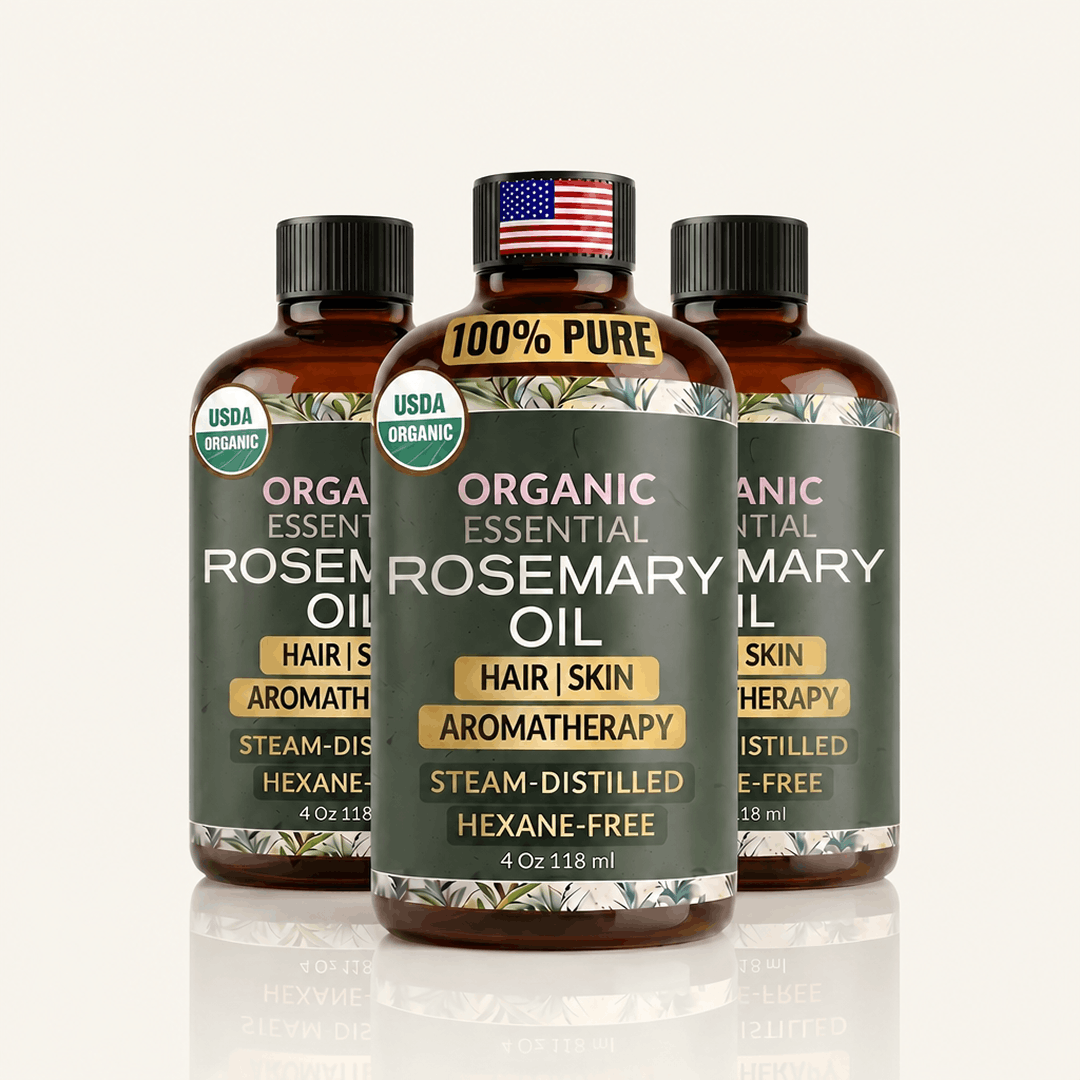Organic Rosemary Oil - Pure, Steam-distilled, Hexane-Free