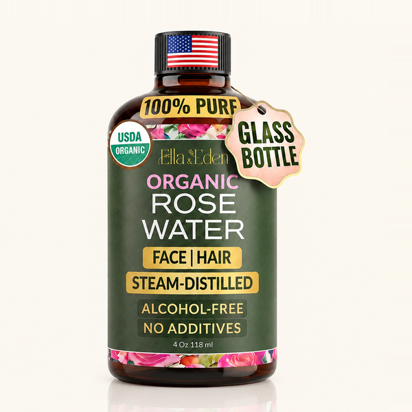 Organic Rose Water Spray – Steam-Distilled, Alcohol-Free