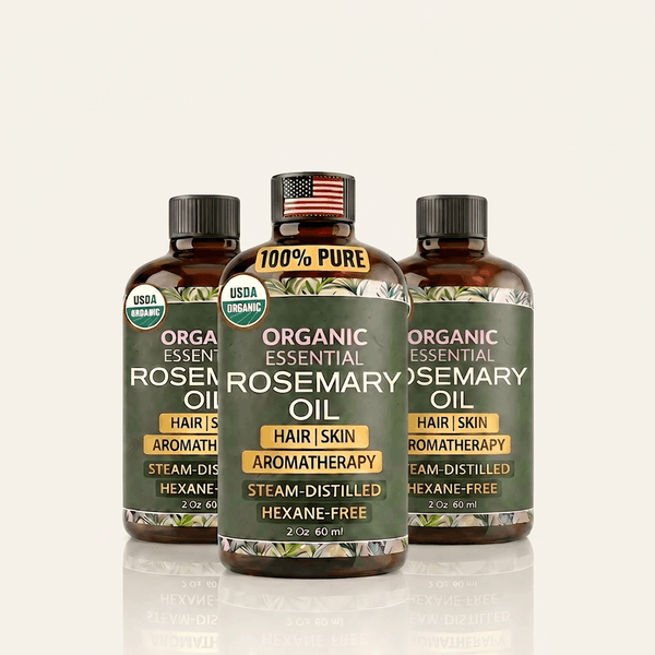Organic Rosemary Oil - Pure, Steam-distilled, Hexane-Free
