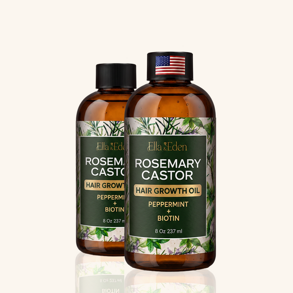 Hair Growth Oil with Rosemary, Castor, Peppermint & Biotin