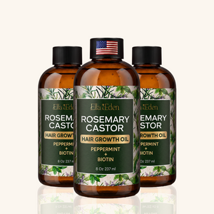 Hair Growth Oil with Rosemary, Castor, Peppermint & Biotin