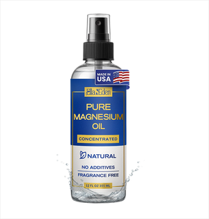 Bottle of Ella & Eden Pure Magnesium Oil on a white background